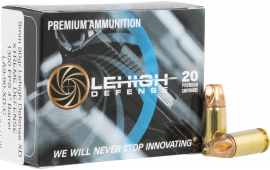 Lehigh Defense LA990XDC Xtreme Defense Home Defense 9mm Luger 90 GRLehigh Defense XD FMT 20 Per Box 