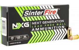SinterFire Inc SF40125NXG Next Generation (NXG) 40 S&W 125 GRLead Free Ball 50 Per Box 