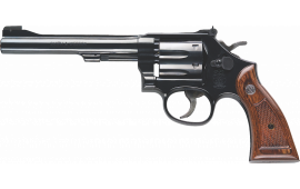 Smith & Wesson 150477 17 Masterpiece DA/SA 22 Long Rifle 6" 6 Wood Blued Revolver