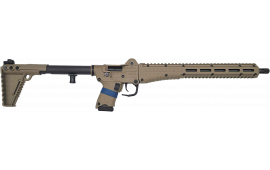 Kel-Tec SUB2K9GLKTAN SUB2000 Gen 3 15+1 16.15" Black Steel Threaded Barrel, Tan Picatinny Rail Aluminum Receiver, Black Synthetic Folding Stock, Black Polymer Grip