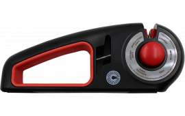 Remington by Camp Co CBGKS1 Knife Sharpener Adjustable Black/Red Plastic, Carbide/Ceramic Sharpener