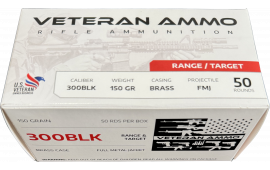 Hyperion Munitions HMBX300BLK15050 Veteran Ammo 300 Blackout 150 GRFull Metal Jacket 50 Per Box