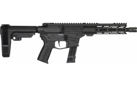 CMMG 92A0B0FAB Banshee MK17 21+1 8" Black Nitride Medium Taper Threaded Barrel, EML 7" M-LOK Handguards, Black Armor Cerakote Aluminum Picatinny Rail Receiver, CMMG Zeroed Grips