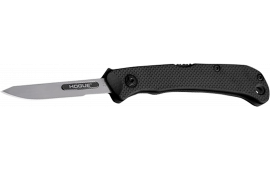 Hogue 35836 Expel 2.50" Folding Scalpel Plain Satin High Carbon Steel Blade, Black Textured G10 Scales/SS Handle