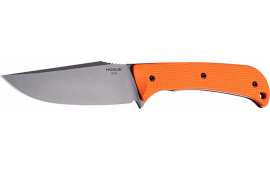 Hogue 35850 Extrak XL 3.90" Fixed Clip Point Plain Stone Tumbled CPM M4 Tool Steel Blade, Blaze Orange Textured G10 Scales Handle