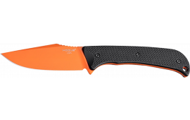 Hogue 35864 Extrak 3.30" Fixed Clip Point Plain Blaze Orange Cerakote CPM M4 Tool Steel Blade, Black Textured G10 Scales Handle