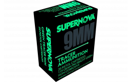 Supernova PMSN9MMG Green Tracer Non Corrosive 9mm Luger 119 GR Full Metal Jacket 20 Per Box 