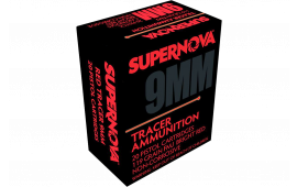 Supernova PMSN9MMR Red Tracer Non Corrosive 9mm Luger 119 GR FMJ - 20rd Box