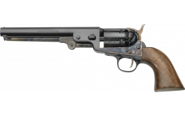 Pietta PF51CHS36712 1851 Navy London 6rd 7.50" Blued Octagon Barrel, Blued Cylinder, Color Case Hardened Steel Frame, Walnut Grip, Exposed Hammer Revolver