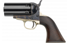 Pietta PF51PEPPER36 1851 Navy "Yank" Pepperbox 6rd Color Case Hardened Frame, Walnut Grip, No Barrel