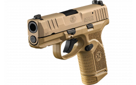 FN 66101421 Reflex 10+1 3.30" Micro-Compact Frame Flat Dark Earth PVD Serrated Steel Slide w/Picatinny Rail Stippled Grip Ambidextrous