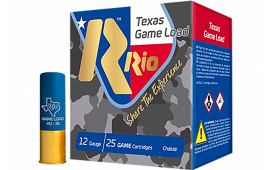 Rio Ammunition TGHV368TX Texas Game Load High Velocity 12GA 2.75" 1 1/4oz #8 Shot 25 Per Box 