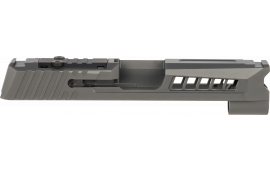 True Precision Inc TPP365XLSBCRMS Axiom Optic Cut Slide Fits Sig P365 XL Black DLC Anodized 416rd Stainless Steel
