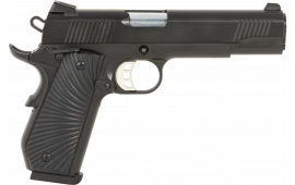 Tisas 10100502 1911 Stingray Carry 8+1 5" Stainless Steel Barrel, Black Cerakote Serrated Slide, Black Cerakote Steel Frame w/Beavertail Black Sunburst G10 Grips