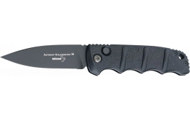 Boker 01KALS99 Kalashnikov Pocket 3.35" Plain D2 Steel Blade Black Aluminum Handle