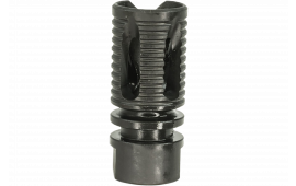 Lead & Steel Llc LS-SAW-FH-1-2X28 Saw Style Flash Suppressor 1/2"-28 tpi Black 4140 Steel Closed Tine