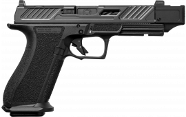 Shadow Systems SS2240CA DR920P Elite 9mm 10+1 Black Nitride Optic Cut/Serrated/Window Cut Stainless Slide Black Interchangeable Backstrap Grip *CA Compliant