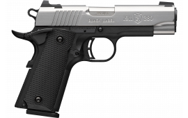 Browning 051119492 1911-380 Stainless 3.58"COMP 8rd Black/SS*