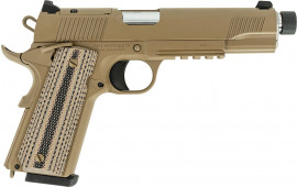 Tisas 10100565 1911 Duty B45rdG 5" Threaded Barrel 8rd FDE