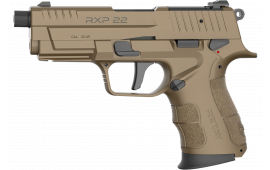 Retay USA RXP22FDE13TH RXP 13+1 4" Black Threaded Barrel, Flat Dark Earth Cerakote RMR/RMSc Optic Ready/Serrated Slide, Flat Dark Earth Cerakote Polymer Frame w/Accessory Rail, Textured Grip