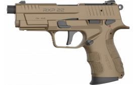 Retay USA RXP22FDE10TH RXP 10+1 4" Black Threaded Barrel, Flat Dark Earth Cerakote RMR/RMSc Optic Ready/Serrated Slide, Flat Dark Earth Cerakote Polymer Frame w/Accessory Rail, Textured Grip
