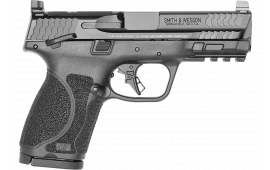 Smith & Wesson 13568 M&P M2.0 Compact 4" 15+1 Matte Black Armornite Stainless Steel Barrel/Slide with Optics Cut Black Polymer Interchangeable Backstrap Grip Includes 2 Mags (Thumb Safety)