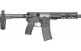 Smith & Wesson 13658 M&P15 223 / 7.50" Armornite Barrel 30+1, Fixed Arm Brace, Black Interchangeable Palmswell Grip Inserts, Manual Safety, Straight Buffer Tube, Optics Ready