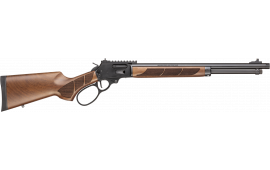 Smith & Wesson 13809 1854 9+1 19.25" Black Armornite Threaded Barrel, Black Armornite Picatinny Rail Stainless Steel Receiver, Fixed Walnut w/Textured Grip Panels Stock, Large Loop