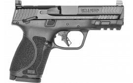 Smith & Wesson 14099 M&P M2.0 *MA Compliant Compact 10+1 4" Black Armornite Stainless Steel Barrel, Black Cerakote Optic Cut/Serrated Stainless Steel Slide & Polymer Frame w/Picatinny Rail