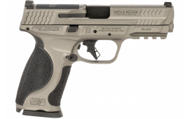 Smith & Wesson 14161 M&P M2.0 Full Size Frame 10+1 4.63" Black Steel Barrel, Gray Optic Cut/Serrated Steel Slide, Gray Aluminum Frame w/Picatinny Rail, Black Polymer Grip