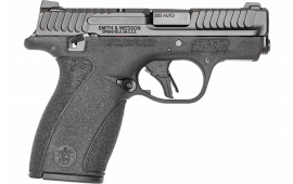 Smith & Wesson 14192 Bodyguard 2.0 Micro Frame 10+1 2.75" Black Armornite Stainless Steel Barrel & Serrated Slide, Black Armornite Polymer Frame, Textured Grip, Thumb Safety