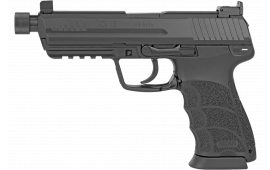 HK 81001118 HK45 V7 LEM DAO 10+1 4.46" Black Threaded Barrel, Black Cerakote Serrated Steel Slide, Black Polymer Frame w/Picatinny Rail, Ambidextrous