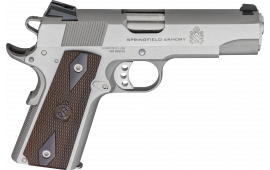 Springfield Armory PX9417S 1911 Garrison 9+1 4.25" Stainless Match Grade Barrel, Serrated Stainless Steel Slide & Frame w/Beavertail, Thinline Wood Grip