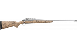 Ruger 57156 Hawkeye FTW Hunter Full Size 4+1 24" Matte Stainless Threaded Barrel, Picatinny Rail Stainless Steel Receiver, Speckled Tan/Black HS Precision Synthetic Stock