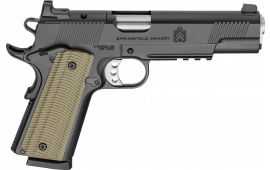 Springfield Armory PO9230AOS 1911 Operator 8+1 5" Black Cerakote Optic Ready Carbon Steel Slide Black Cerakote VZ G10 Grip