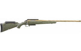 Ruger 46930 American Predator Gen II Full Size 3.1"\s 22" Burnt Bronze Cerakote Threaded Barrel, Picatinny Rail Steel Receiver, Green Splatter Adjustable Synthetic Stock
