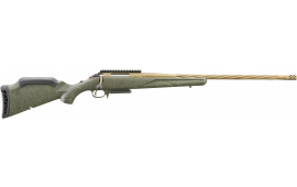 Ruger 46933 American Predator Gen II Full Size 3.1"\s22" Burnt Bronze Cerakote Threaded Barrel, Picatinny Rail Steel Receiver, Green Splatter Adjustable Synthetic Stock