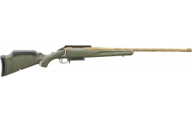 Ruger 46944 American Predator Gen II 4+1 22" Burnt Bronze Cerakote Threaded Barrel, Picatinny Rail Steel Receiver, Green Splatter Adjustable Synthetic Stock