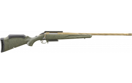 Ruger 46945 American Predator Gen II 3.1"\s22" Burnt Bronze Cerakote Threaded Barrel, Picatinny Rail Steel Receiver, Green Splatter Adjustable Synthetic Stock