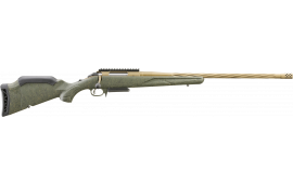 Ruger 46946 American Predator Gen II 3.1"\s22" Burnt Bronze Cerakote Threaded Barrel, Picatinny Rail Steel Receiver, Green Splatter Adjustable Synthetic Stock