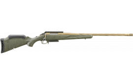 Ruger 46947 American Predator Gen II 7MM PRC, 22" Burnt Bronze Cerakote, Threaded Bbl, Pic Rail, Steel Receiver, Green Splatter Adjustable Syn Stock