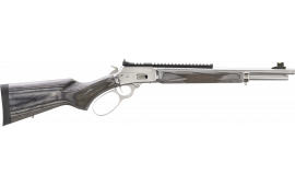 Marlin 70433 1894 16.10" Polished Stainless Threaded Barrel, Picatinny Rail Stainless Steel Receiver, Gray Fixed Laminate Stock