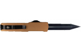 Templar Knife MAAB121 Premium Lightweight Folding Dagger Plain Black Oxide Stonewashed Powder Coated Powder Coated D2 Steel Blade, Bronze Aged Aluminum Handle