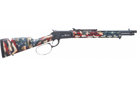 Howa CIT357LVRUSA Levtac 92 8+1 16.50" Matte Black Threaded Barrel & Steel Receiver w/Picatinny Rail, Fixed Respect Camo (American Flag) Synthetic Stock, Right Hand