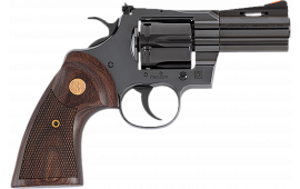 Colt PYTHONBP3WTS Python #6 Shot 3" Blued Carbon Steel Vent Rib Barrel, Cylinder & Frame, Wood Grip, Exposed Hammer Revolver