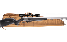 CVA PR2050SSCP Optima Scope Package 26" Stainless Fluted Barrel, Drilled & Tapped Stainless Steel Receiver, Fixed Black Synthetic Stock, Konus 3-9x40mm BDC, Rifle Case, Aerolite Bullets