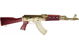 Zastava ZPAPM70 7.62x39mm Semi-Automatic Rifle with 16.3" Barrel, 30-Round Capacity, and 24K Gold Plating
