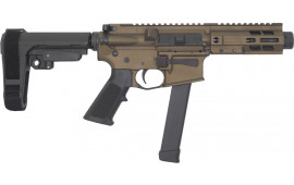 BRIG BM-9 9mm Luger Pistol, 6.5" Barrel, 15+1 Capacity, SBA3 Brace, M-LOK Handguard, Mini Compensator