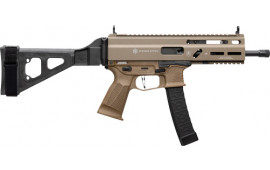 Grand Power Stribog SP9A3 Pistol 9mm 8" Barrel 30rd Semi-Auto FDE Roller-Delayed, Non-Reciprocating Handle