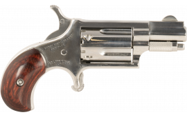 North American Arms LDLX Revolver .22 LR 1.13" 5rd SAO Polished Stainless, Rosewood Grip, Exposed Hammer